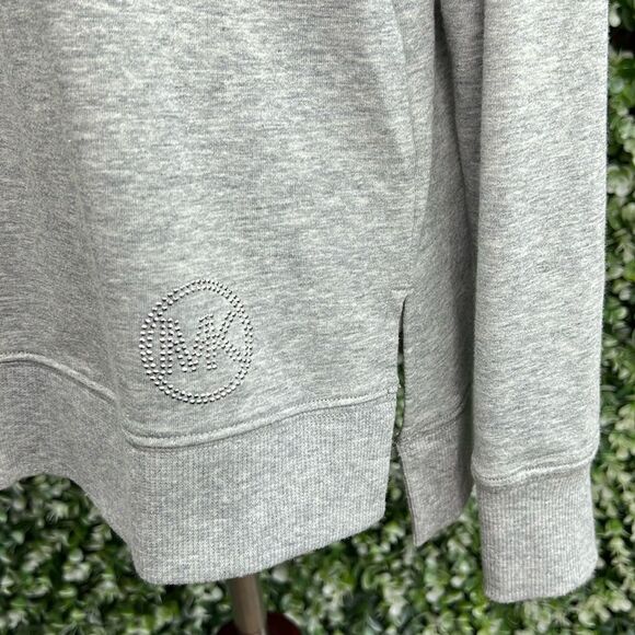 Michael Kors Heather Gray Light Hooded Jacket NWT - Picture 2 of 9